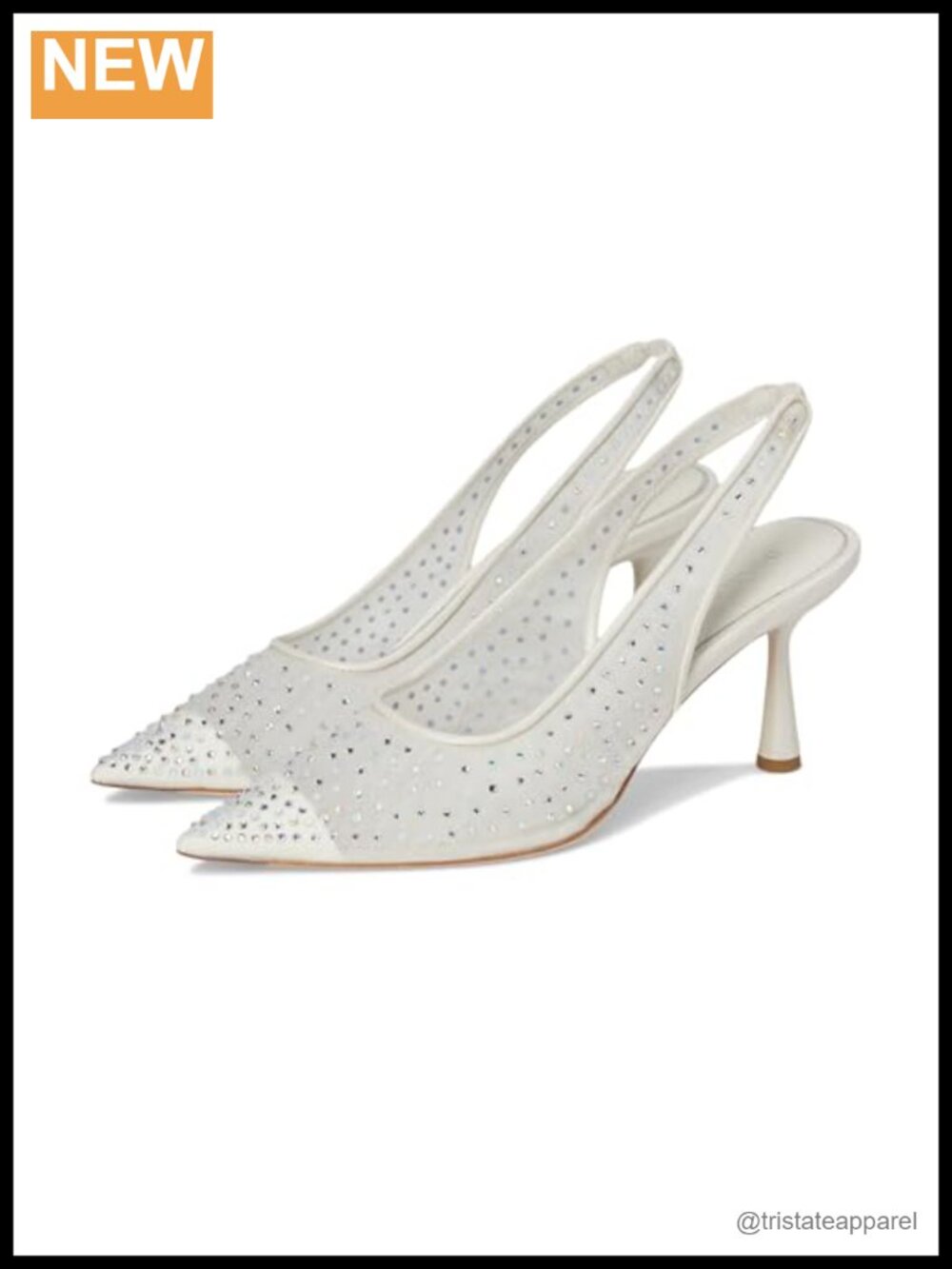 Pointed Toe Mesh Slingback Stiletto Heel Dress Pump